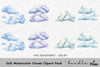 Soft Clouds Clipart Bundle