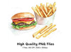 Burger and Fries Clipart Bundle