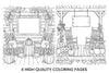 Autumn Porch Scene Coloring Books