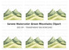 Green Mountain Landscape Clipart Bundle