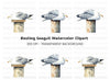 Sleeping Seagulls on Wooden Posts Clipart Bundle