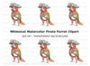 Pirate Macaw Parrot Clipart Bundle