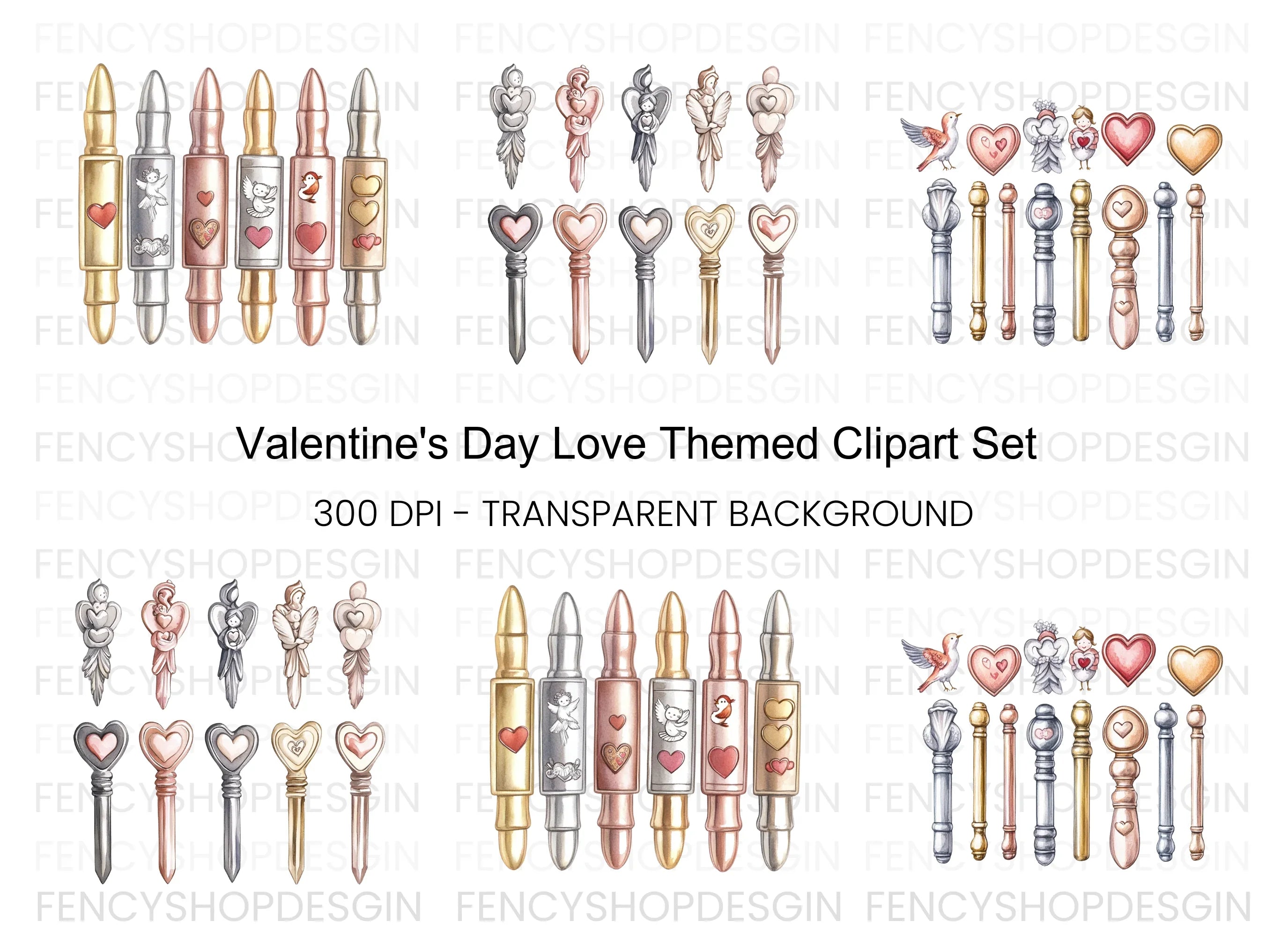 Valentine's Day Love Clipart Bundle