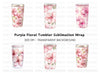 Pink Floral Tumbler Clipart Bundle