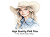 Diverse Cowgirl Portraits Clipart Bundle