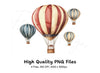 Hot Air Balloon Clipart Bundle