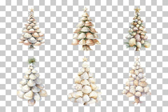 Seashell Christmas Tree Clipart Bundle - CraftNest - Digital Crafting and Art
