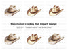 Rustic Western Cowboy Hat Clipart Bundle