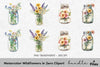 Wildflowers in Jars Clipart Bundle