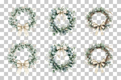 Wreath Holiday Clipart Bundle - CraftNest - Digital Crafting and Art