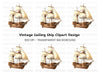 Vintage Sailing Ship Clipart Bundle
