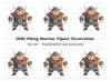 Chubby Viking Warrior Clipart Bundle