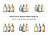 Vintage Potion Bottles Clipart Bundle