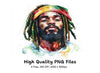 Rasta Man Portrait Clipart Bundle