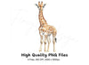 Cute Baby Giraffe Clipart Bundle