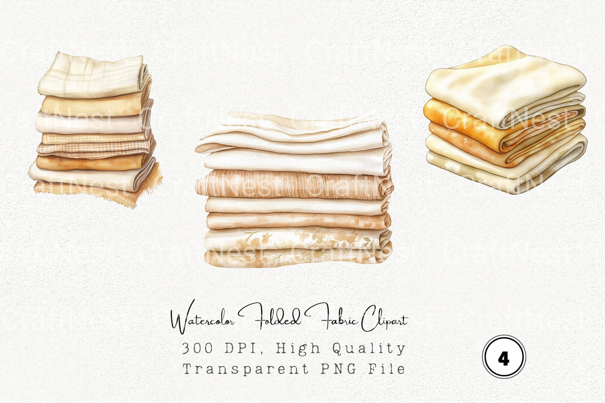 Folded Fabric Clipart Bundle