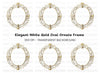White Gold Ornate Oval Frame Clipart Bundle