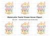 Pastel House Clipart Bundle