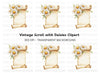 Daisy Scroll Frame Clipart Bundle