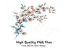 Cherry Blossom Branch Clipart Bundle