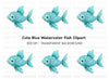 Charming Blue Fish Clipart Bundle
