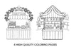 Christmas Market Stalls Coloring Books