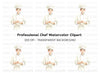 Smiling Male Chef Illustration Clipart Bundle