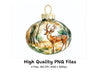 Christmas Ornament Fawn Clipart Bundle
