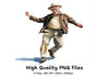 Happy Elderly Men Dancing Clipart Bundle