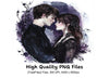 Dark Fantasy Love Story Illustrations Clipart Bundle