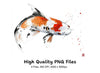 Vibrant Japanese Koi Fish Clipart Bundle