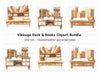 Vintage Desk and Book Clipart Bundle