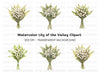 Lily of the Valley Bouquets Clipart Bundle