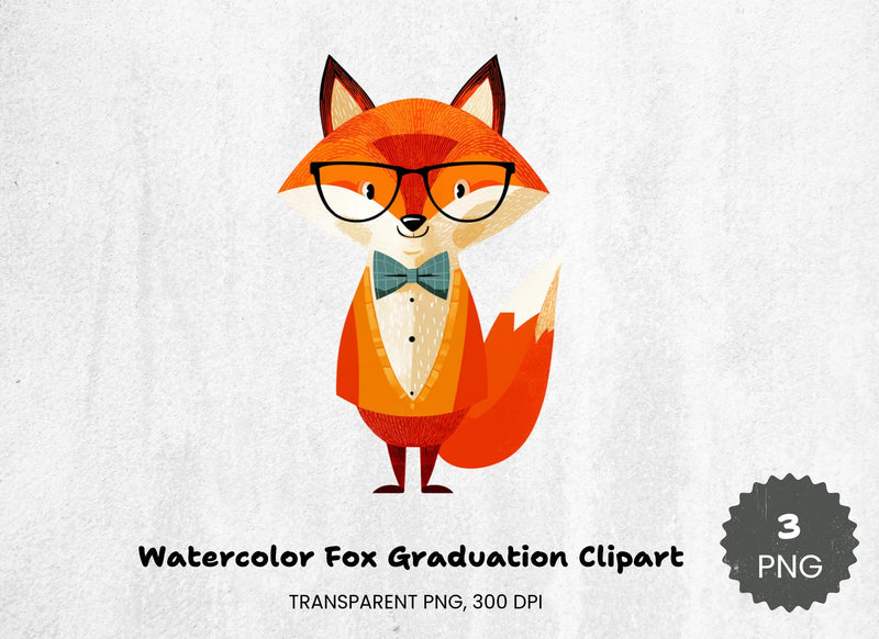 Fox Graduation Clipart Bundle - CraftNest - Digital Crafting and Art
