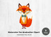 Fox Graduation Clipart Bundle