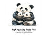 Cute Panda Family Clipart Bundle