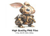 Steampunk Bunny Clipart Bundle