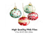 Christmas Ornaments Clipart Bundle