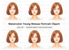 Cute Bob Haircut Girl Portrait Clipart Bundle