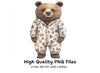 Cute Bear Pajamas Clipart Bundle