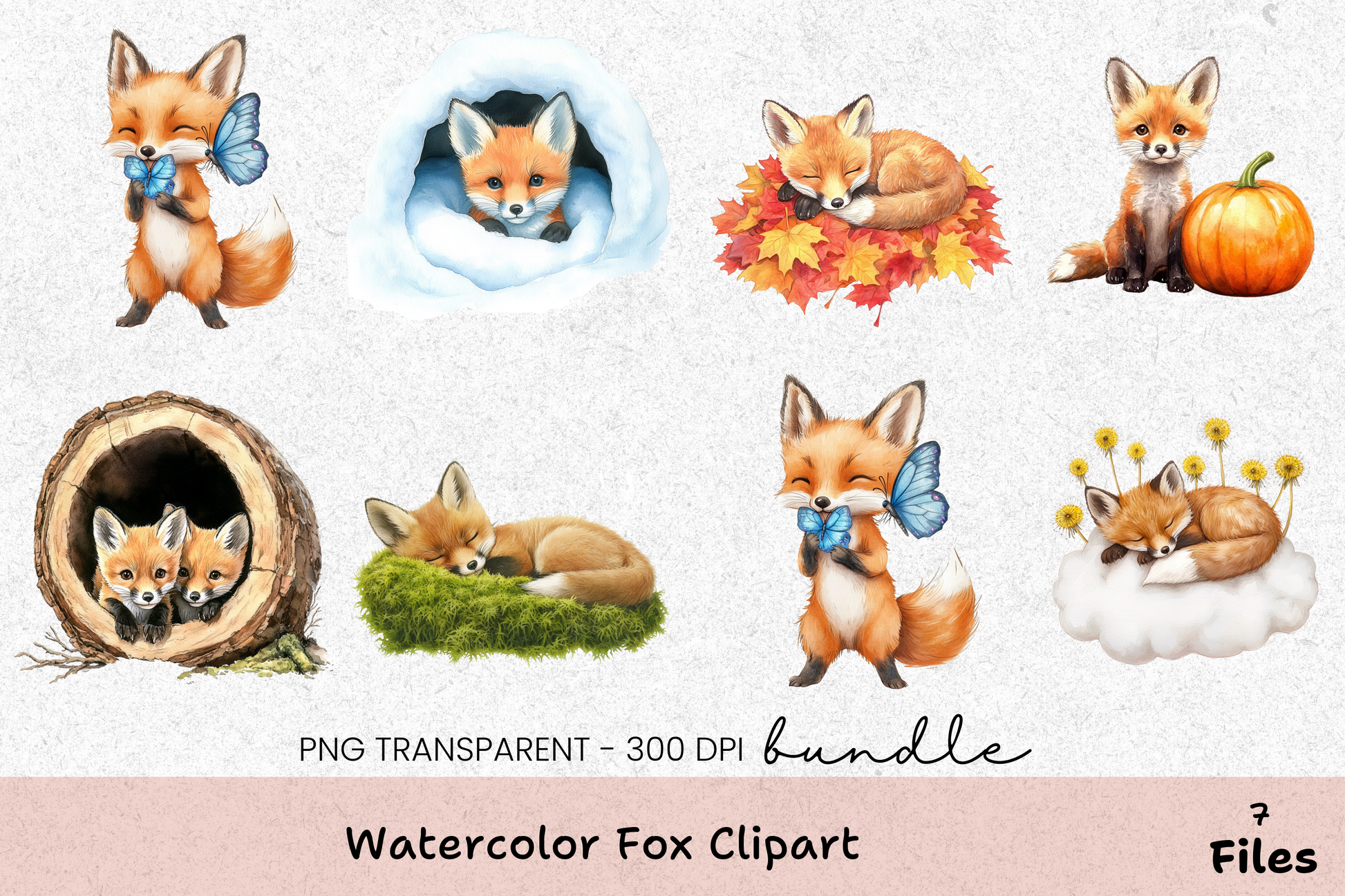 Fox Clipart Bundle - CraftNest - Digital Crafting and Art