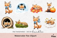 Fox Clipart Bundle - CraftNest - Digital Crafting and Art