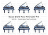 Elegant Grand Piano Clipart Bundle