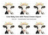 Cute Calf Flower Crown Clipart Bundle