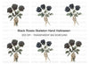 Skeleton Hand with Black Roses Clipart Bundle