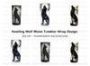 Howling Wolf Moon Tumbler Clipart Bundle