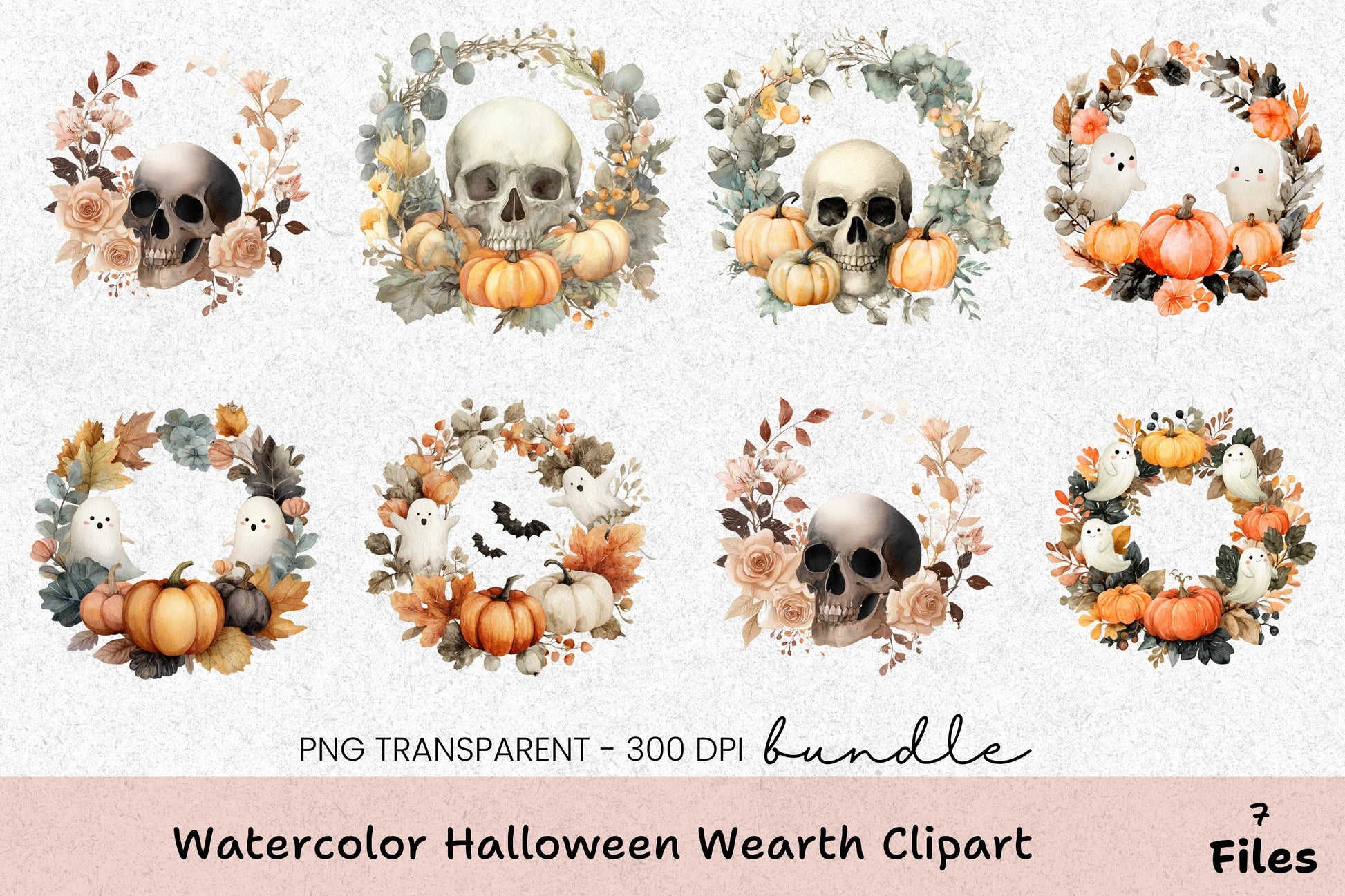 Halloween Wreath Clipart Bundle - CraftNest - Digital Crafting and Art