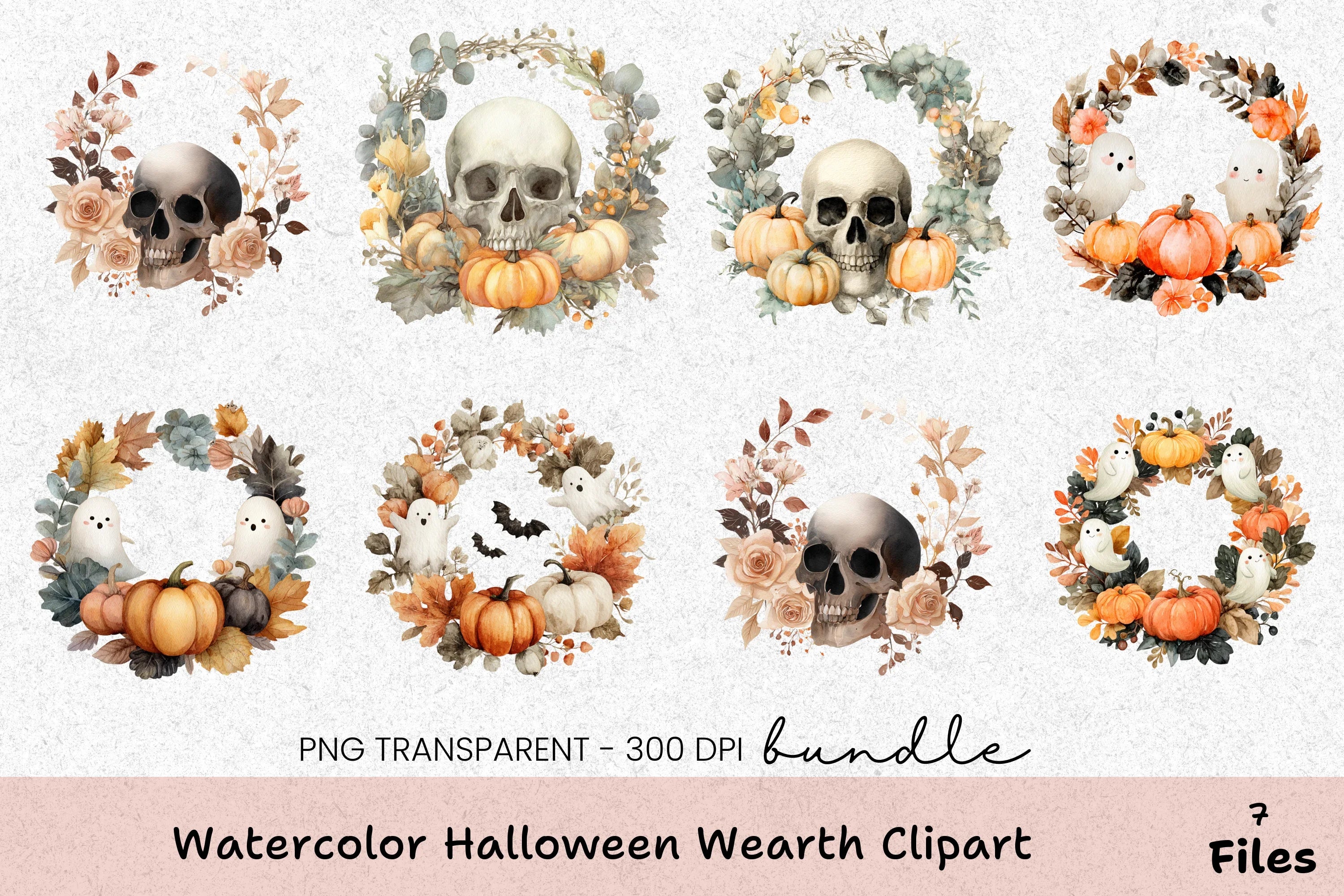 Halloween Wreath Clipart Bundle - CraftNest - Digital Crafting and Art