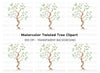 Single Twisted Tree Clipart Bundle