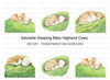Cute Sleeping Calves Clipart Bundle